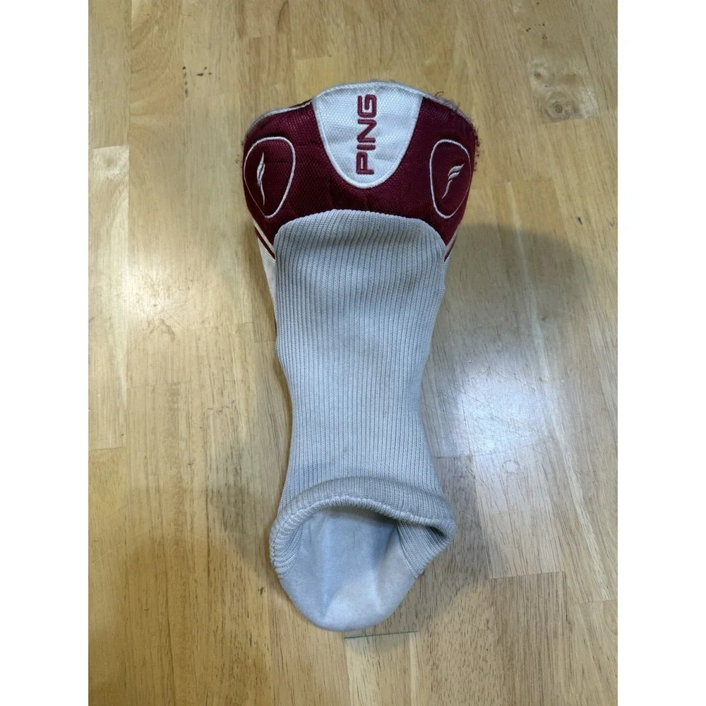 PING Faith Titanium 460cc Driver Headcover Red White Knit Sock Golf OEM